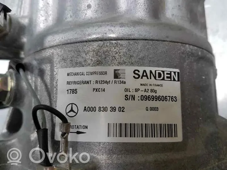 Mercedes-Benz C W205 Ilmastointilaitteen kompressorin pumppu (A/C) A00083603902