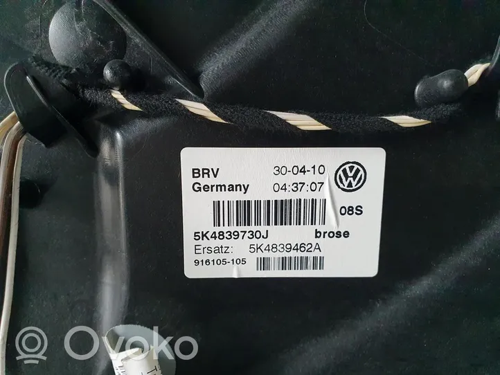 Volkswagen Golf VI Alzacristalli della portiera posteriore con motorino 5K4839730J