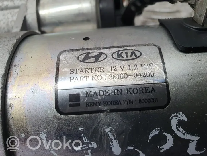 Hyundai Kona I Motorino d’avviamento 3610004200