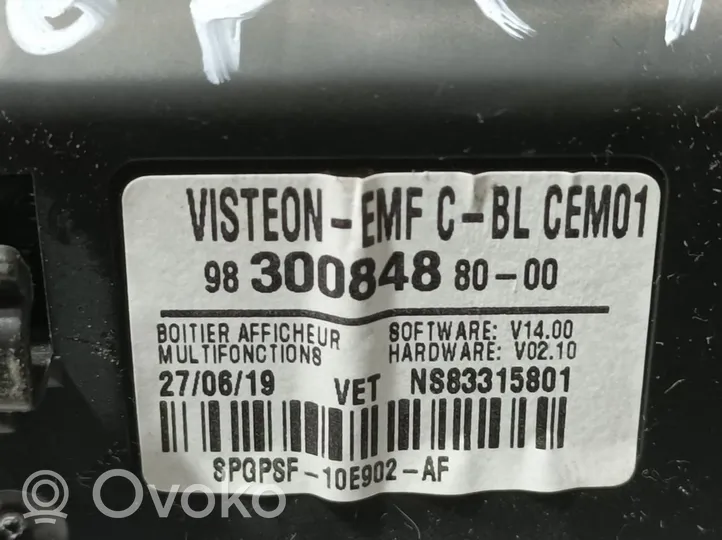 Citroen C3 Monitor / wyświetlacz / ekran 9830084880