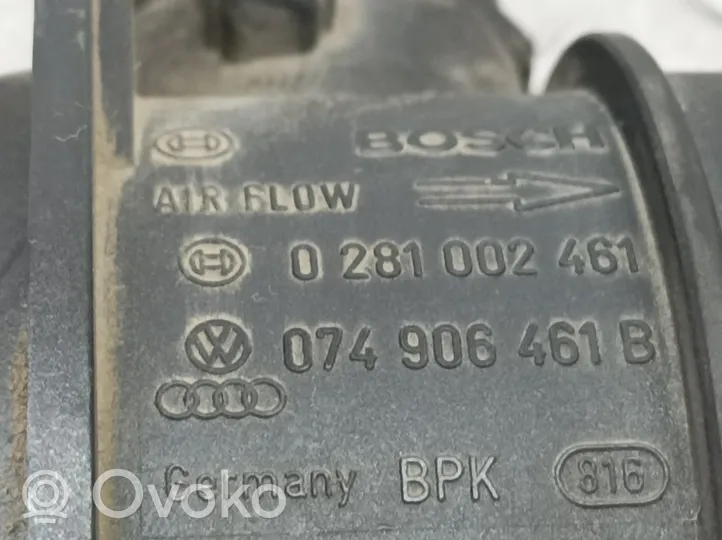 Audi A4 S4 B6 8E 8H Przepływomierz masowy powietrza MAF 074906461B