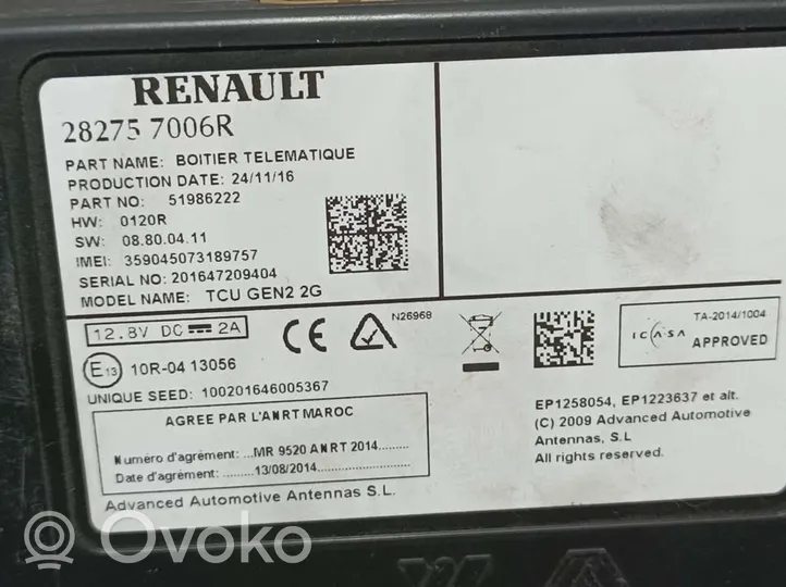 Renault Kadjar Muut ohjainlaitteet/moduulit 282757006R