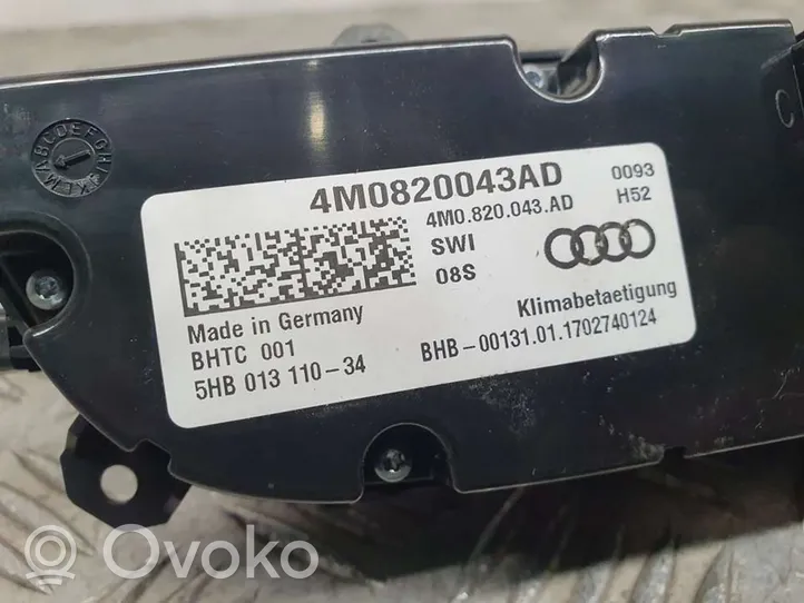 Audi Q7 4M Oro kondicionieriaus/ klimato/ pečiuko valdymo blokas (salone) 4M0820043AD