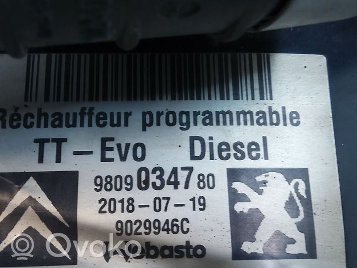 Toyota Proace Auxiliary pre-heater (Webasto) 9809034780