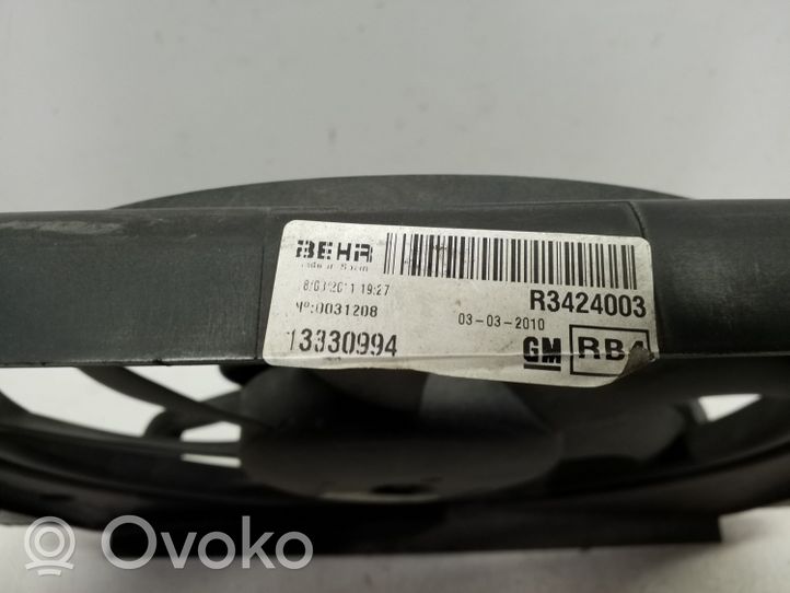 Opel Meriva B Osłona wentylatora chłodnicy 13331006