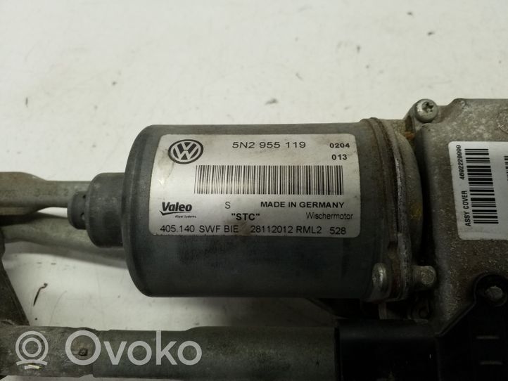 Volkswagen Tiguan Motor y varillaje del limpiaparabrisas delantero 5N0955623