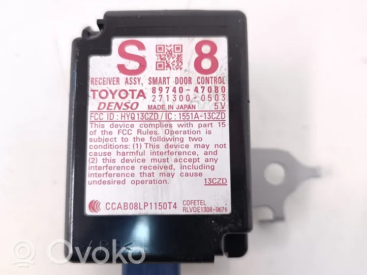 Toyota Prius+ (ZVW40) Moduł / Sterownik systemu uruchamiania bezkluczykowego 8974047080