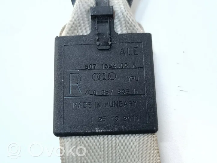 Audi Q7 4L Pas bezpieczeństwa fotela tylnego 4L0857806H