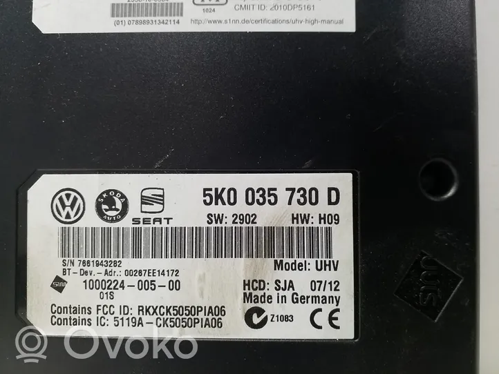 Volkswagen Tiguan Moduł / Sterownik Bluetooth 5K0035730D