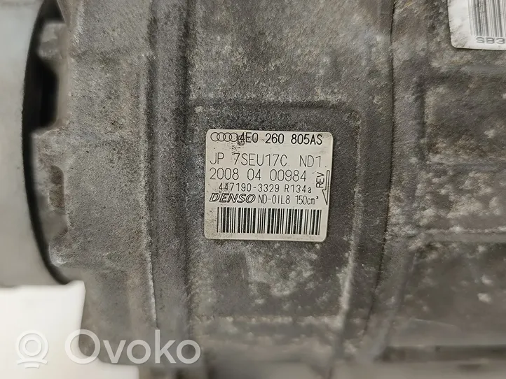 Audi A8 S8 D3 4E Compressore aria condizionata (A/C) (pompa) 4E0260805AS