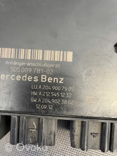 Mercedes-Benz E W212 Centralina/modulo rimorchio barra di traino A2049007905