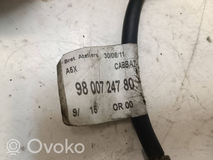 Citroen C3 Picasso Câble négatif masse batterie 9800724780