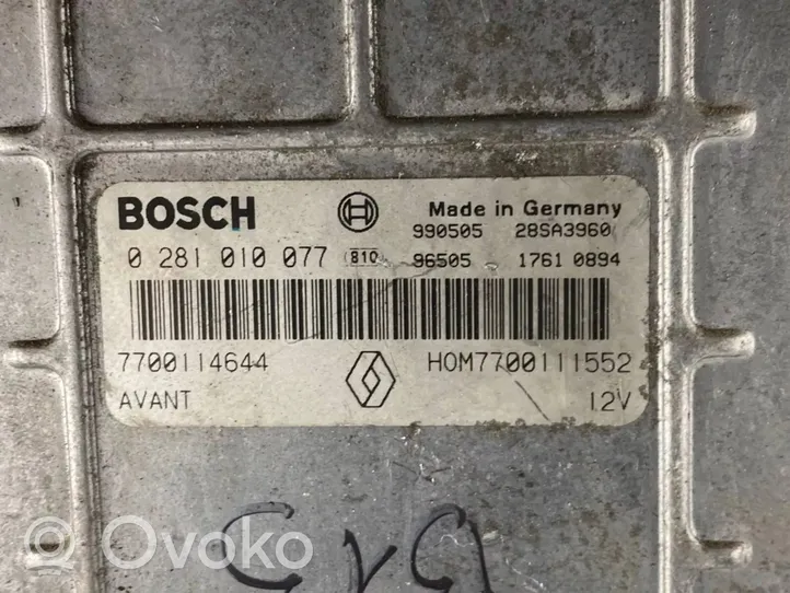 Renault Scenic I Engine control unit/module 7700114644