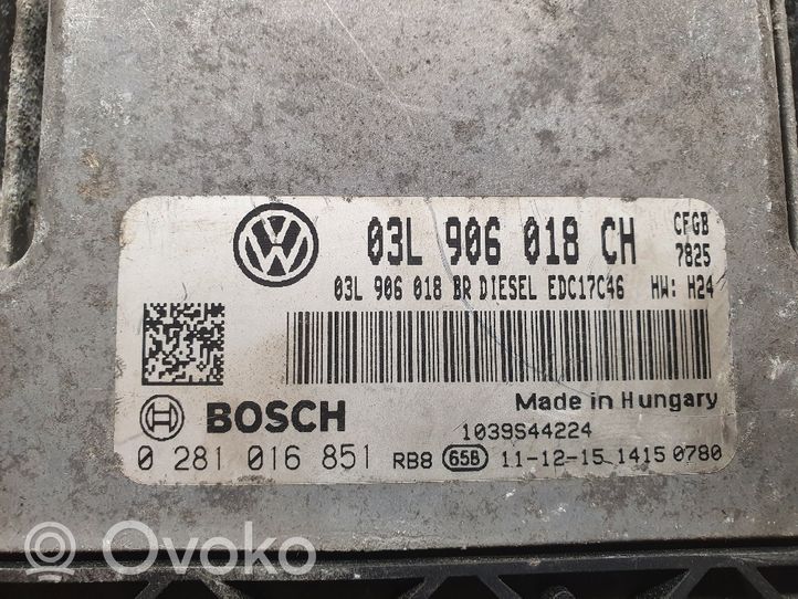 Skoda Superb B6 (3T) Sterownik / Moduł ECU 03L906018CH