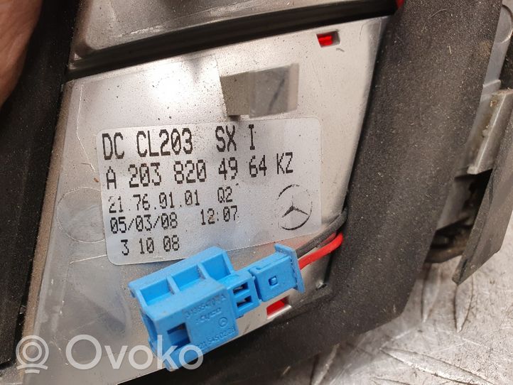 Mercedes-Benz CLC CL203 Takaluukun takavalot A2038204964