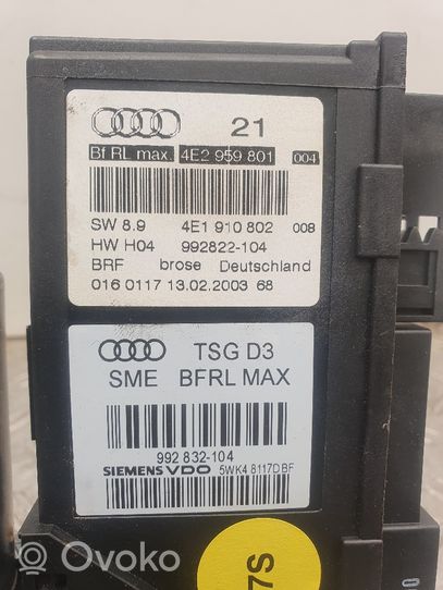 Audi A8 S8 D3 4E Moteur de lève-vitre de porte avant 4E2959801