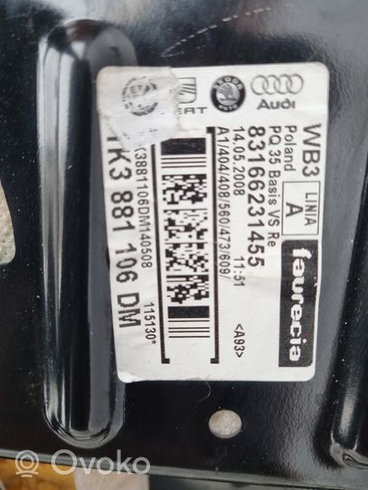 Audi A3 S3 8P Priekinė vairuotojo sėdynė 1K3881106DM