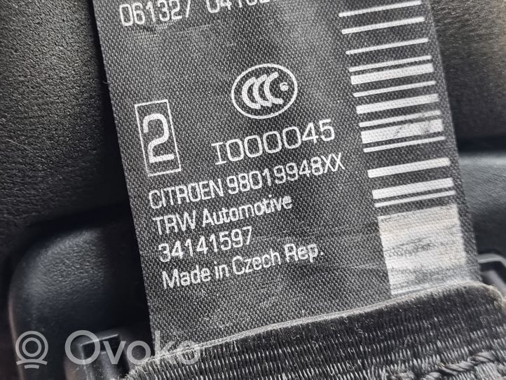 Citroen DS3 Ceinture de sécurité arrière 98019948XX