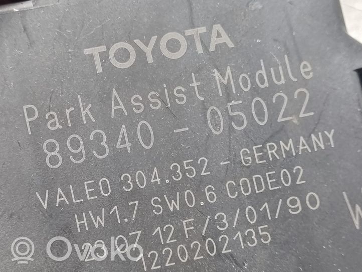 Toyota Avensis T270 Pysäköintitutkan (PCD) ohjainlaite/moduuli 8934005022