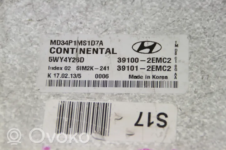 Hyundai Elantra Calculateur moteur ECU 391002EMC2