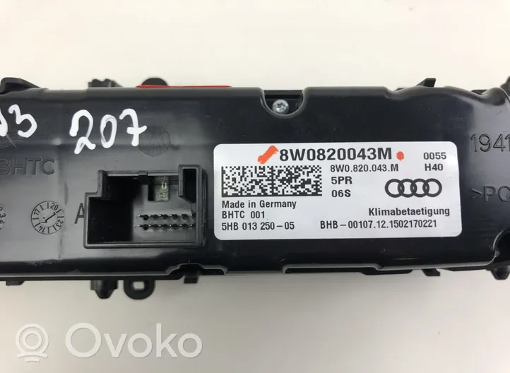 Audi A4 S4 B9 Panel klimatyzacji 8W0820043M