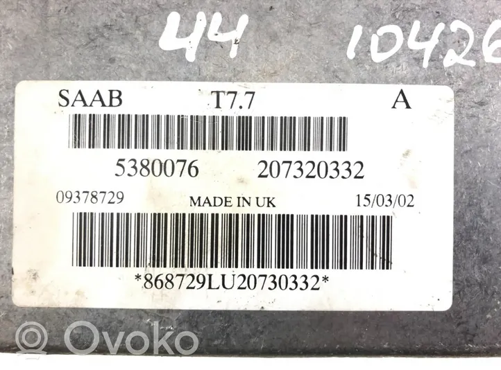 Saab 9-5 Sterownik / Moduł ECU 09378729