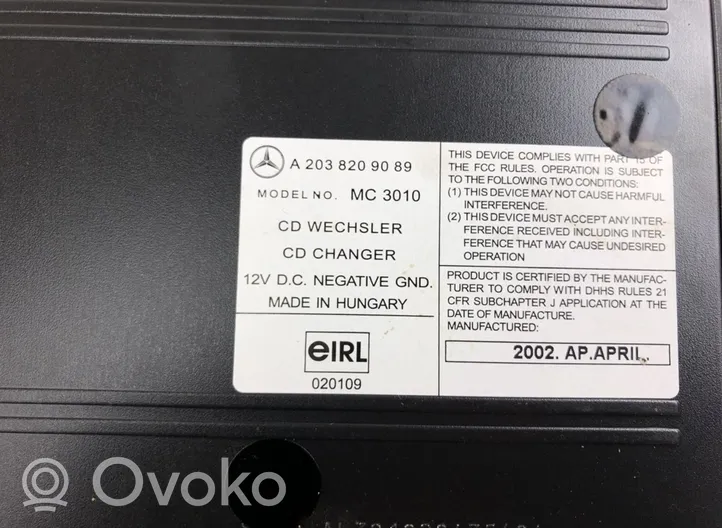 Mercedes-Benz SL R230 CD/DVD keitiklis A2038209089