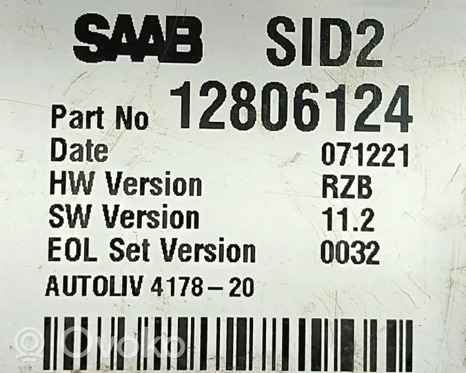 Saab 9-5 Monitor / wyświetlacz / ekran 12806124