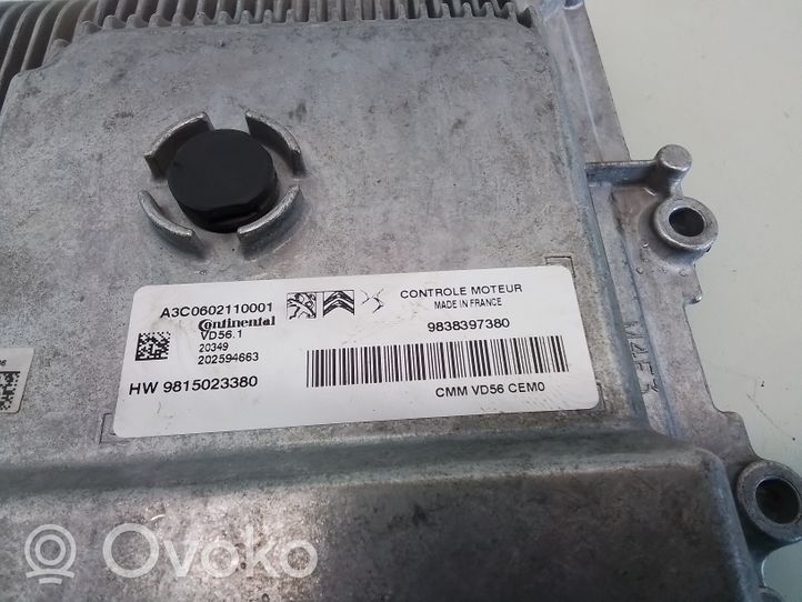 Peugeot 2008 II Engine control unit/module 9838397380