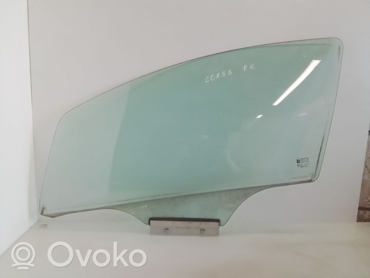 Opel Corsa D Front door window glass four-door 43R001142