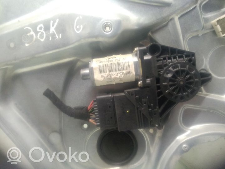 Volkswagen PASSAT B5 Regulador de puerta trasera con motor 3B9839755