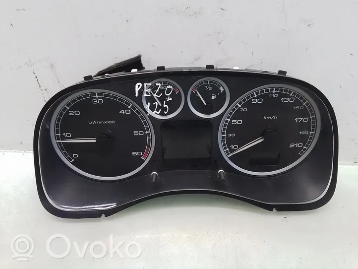 Peugeot 307 Compteur de vitesse tableau de bord 216518625