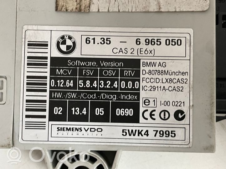 BMW 5 E60 E61 Unité de contrôle module CAS 61356965050