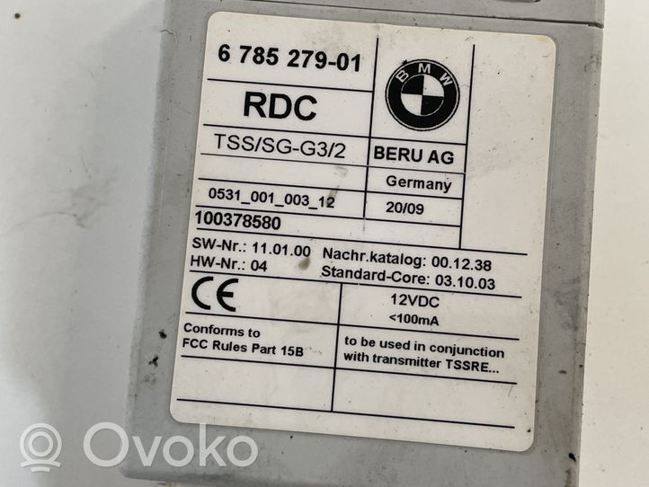 BMW X5 E70 Sterownik / Moduł kontroli ciśnienia w oponach 678527901