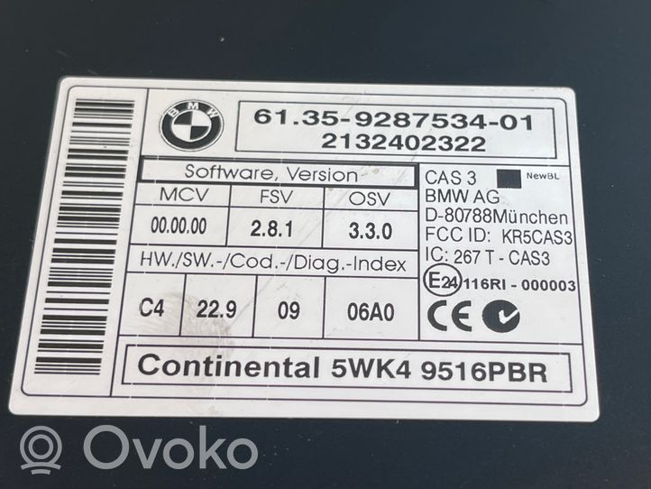 BMW X1 E84 Aizdedzes ECU komplekts 6135928753401