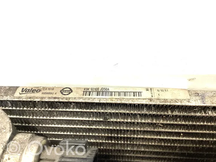 Nissan Qashqai Radiateur condenseur de climatisation 92100JD50A