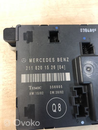 Mercedes-Benz E W211 Oven ohjainlaite/moduuli 2118201526