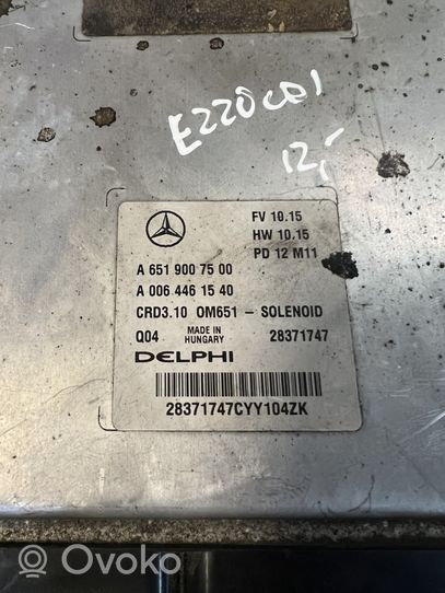 Mercedes-Benz E W212 Moottorin ohjainlaite/moduuli A6519007500