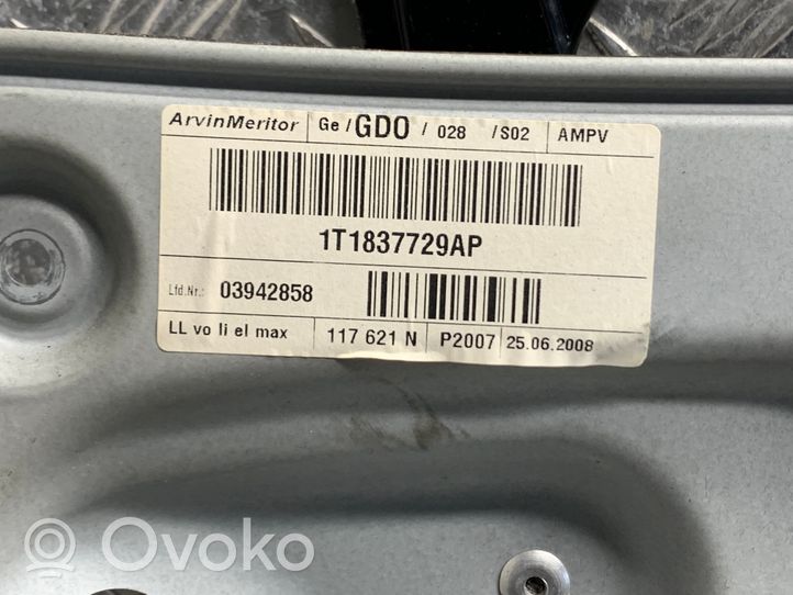 Volkswagen Touran I Etuikkunan nostomekanismi ilman moottoria 1T1837729AP