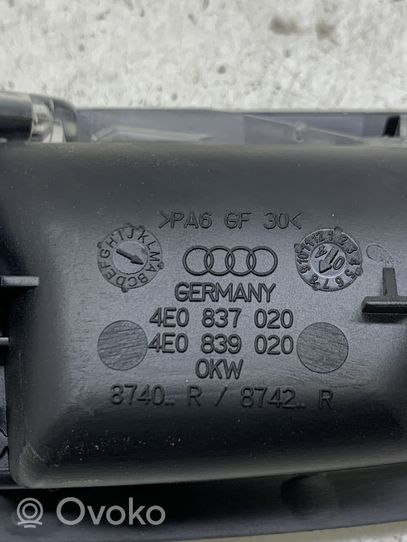 Audi A8 S8 D3 4E Maniglia interna per portiera anteriore 4E0837020