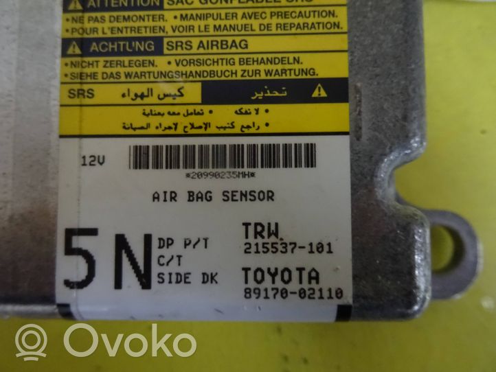 Toyota Auris 150 Turvatyynyn ohjainlaite/moduuli 89170-02110