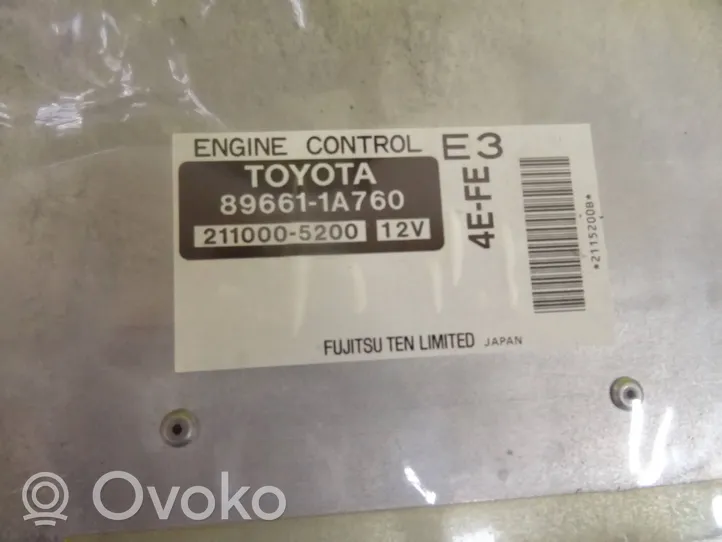 Toyota Corolla E120 E130 Calculateur moteur ECU 89661-1A760