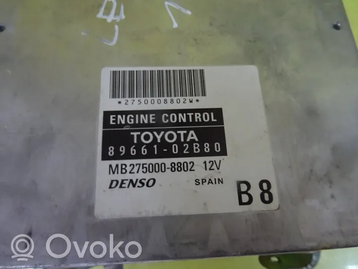 Toyota Corolla E120 E130 Sterownik / Moduł ECU 89661-02B80