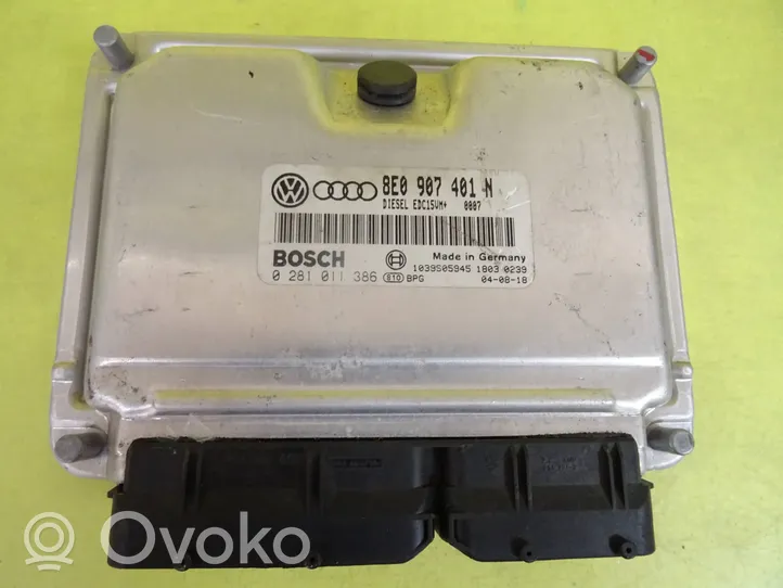 Audi A6 S6 C5 4B Sterownik / Moduł ECU 0281011386