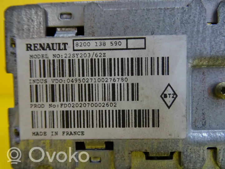 Renault Vel Satis GPS navigation control unit/module 8200138590