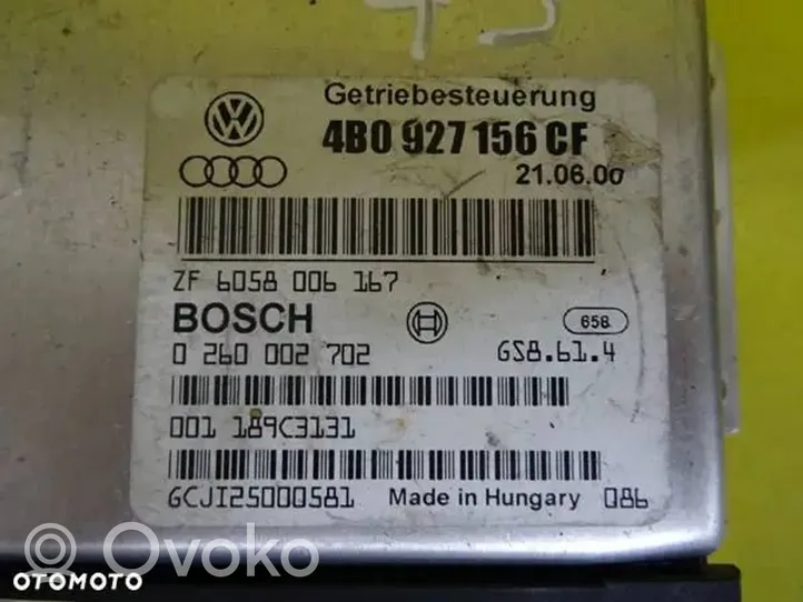 Audi A6 S6 C5 4B Vaihdelaatikon ohjainlaite/moduuli 4B0927156CF