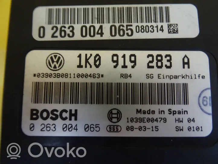 Volkswagen Golf V Sterownik / Moduł parkowania PDC 1K0919283A