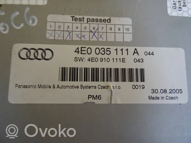 Audi A6 S6 C6 4F Zmieniarka płyt CD/DVD 4E0035111A