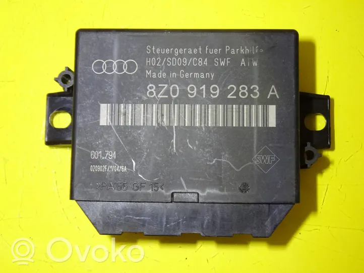 Audi A4 S4 B6 8E 8H Unité de commande, module PDC aide au stationnement 8Z0919283A