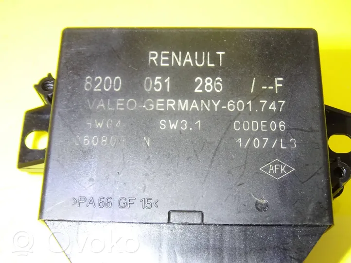 Renault Laguna II Centralina/modulo sensori di parcheggio PDC 8200051286F